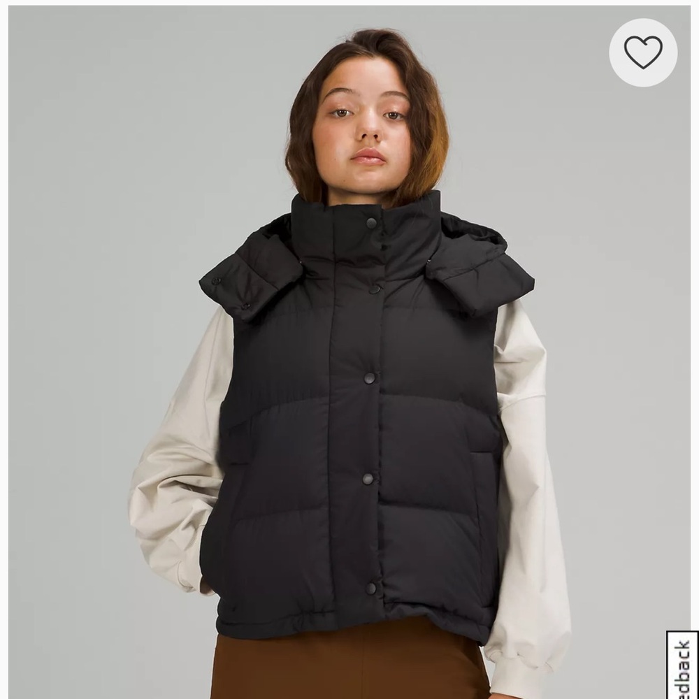 Lululemon wunder puff cropped vest
